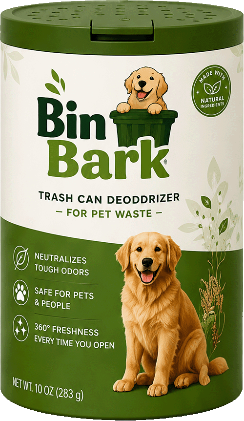 Bin Bark trash can deodorizer canister